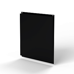 Фасадная металлокассета 530x530 (RAL 9005) открытого типа, с порошковым покрытием 0,7 мм