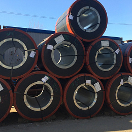 Рулон оцинкованный 0,45х1250мм (RAL 9017) с полимерным покрытием (полиэстер)