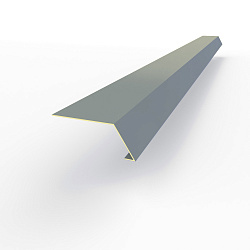 Карнизная планка RAL 7000 оцинкованная c порошковым покрытием 0,45мм