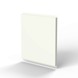 Фасадная металлокассета 795x530 (RAL 9010) открытого типа, с порошковым покрытием 0,7 мм