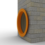 Откос радиусный 0,5 мм (RAL 2000) c порошковым покрытием