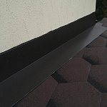 Планка примыкания для мягкой кровли 0,45 мм (RAL 3005) оцинкованная, с порошковым покрытием