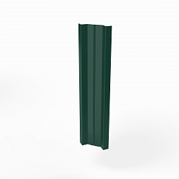 Штакетник оцинкованный с полимерным покрытием 0,5х100мм M-образный прямой RAL 6005