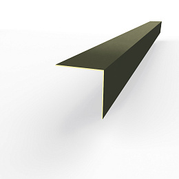 Планка угла внешнего RAL 6008 оцинкованная c порошковым покрытием 0,45мм