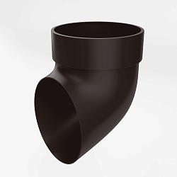 Колено сливное отмёт пвх Grand Line ф87мм RAL 8017