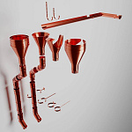 Желоб водосточный медный ф180х2000мм