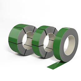 Лента оцинкованная (Штрипс) 0,9 мм (RAL 6017) с полимерным покрытием (полиэстер)