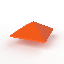 Колпак на столб стандартный оцинкованный с полимерным покрытием до 800мм RAL 2004