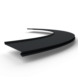 Отлив радиусный 0,45мм RAL 9011 оцинкованный, c порошковым покрытием