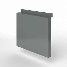 Фасадная металлокассета с иклями оцинкованная с порошковым покрытием 0,7мм RAL 7005