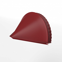 Заглушка для кровли конусная 0,45мм x 301мм (RAL 3011) к полукруглому коньку, оцинкованная с порошковым покрытием