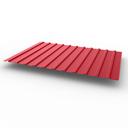 Профнастил С10 - 0,35х1180мм (RAL 3017) оцинкованный, с полимерным покрытием (Полиэстер)