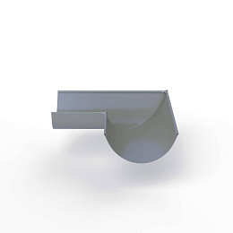 Угол 90 градусов водосточного желоба оцинкованный порошок ф120х400х400мм RAL 7045