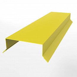 Заборный парапет с капельником плоский П-образный оцинкованный с порошковым покрытием 0,45мм RAL 1018