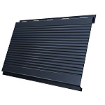 Вертикаль 0,2 gofr 0,5 Satin Matt TX с пленкой RAL 7024 мокрый асфальт