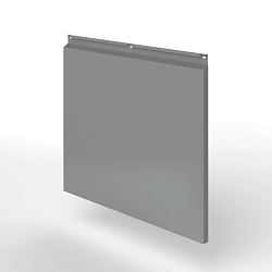 Фасадная металлокассета закрытого типа оцинкованная с порошковым покрытием 0,7x380х370 мм RAL 7037 Пыльно-серый