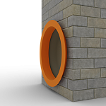 Откос радиусный 1,2 мм (RAL 2011) c порошковым покрытием