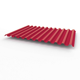 Профнастил С21 0,45х1051мм (RAL 3027) оцинкованный, с полимерным покрытием (полиэстер)