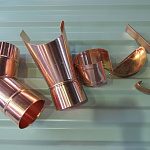 Заглушка желоба водосточного медная ф150мм