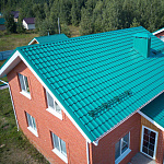 Металлочерепица Монтеррей классик оцинкованная с полимерным покрытием 0.4x1180мм  RAL 9006