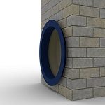 Откос радиусный 0,45 мм (RAL 5026 ) c порошковым покрытием