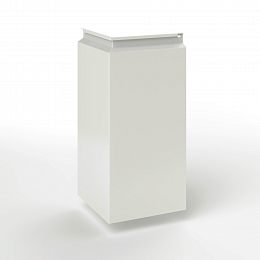 Фасадная металлокассета угловая закрытого типа оцинкованная с порошковым покрытием 1,2мм RAL 9002