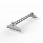 Снегозадержатель трубчатый плоскоовальный 3000мм универсальный 40x20-1,0-1,5-3 оцинкованная сталь с порошковым покрытием RAL 9006