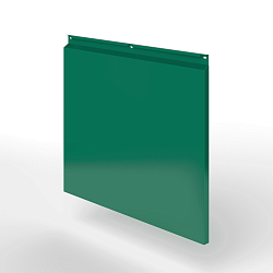 Фасадная металлокассета закрытого типа оцинкованная с порошковым покрытием 0,7x380х370 мм RAL 6016 Бирюзово-зелёный