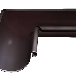 Угол желоба 90гр. внутренний оцинкованный Grand Line Optima ф125х325мм  RAL 8017