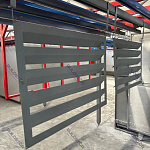 Вентиляционная решетка 230x230 наружная c рамкой оцинк. порошок 0.7мм RAL 7004