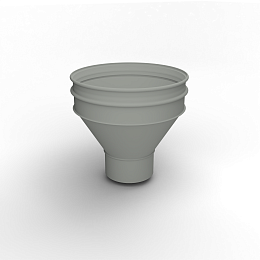 Воронка водосточная ф106х350мм (RAL 7038) водосборная, c порошковым покрытием