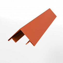 Планка угла внешнего составная верхняя для металлосайдинга блокхаус оцинкованная с порошковым покрытием 0,45мм ширина менее 625 мм RAL 2004