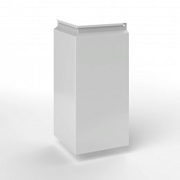 Фасадная металлокассета угловая закрытого типа оцинкованная с порошковым покрытием 0,7мм RAL 7047