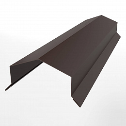 Заборный парапет с капельником угловой оцинкованный с порошковым покрытием 0,45мм RAL 8017