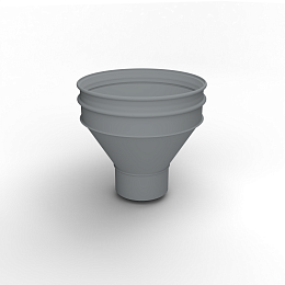 Воронка водосточная ф106х350мм (RAL 7040) водосборная, c порошковым покрытием