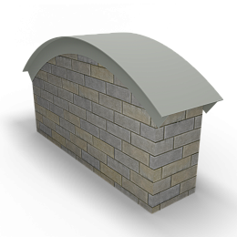 Парапет радиусный 0,7 мм (RAL 7038) полиэстер