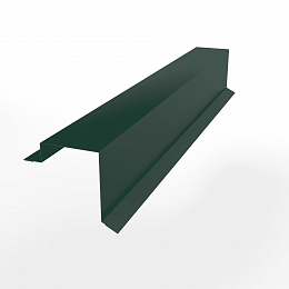 Торцевая планка (RAL 6005) оцинкованная, с порошковым покрытием 0,45 мм (ширина менее 625 мм)