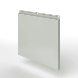 Фасадная металлокассета закрытого типа оцинкованная с порошковым покрытием 0,7x380х370 мм RAL 7038 Агатовый серый