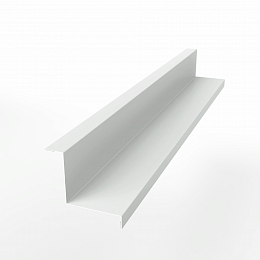Планка угла внутреннего простая  для фальцевой кровли оцинкованная с порошковым покрытием 0,45мм ширина менее 625 мм RAL 9003