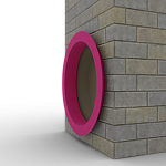 Откос радиусный 0,55 мм (RAL 4010) c порошковым покрытием