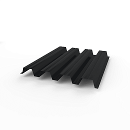 Профнастил Н57 оцинкованный 0,7х801мм (RAL 9005) с полимерным покрытием (Полиэстер)