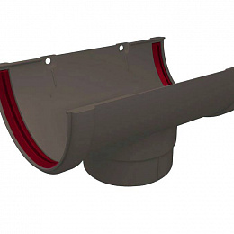 Воронка водосточного желоба пвх накладная Grand Line ф120мм RAL 7024