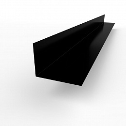 Планка угла внутренняя RAL 9005 оцинкованная c порошковым покрытием 0,45мм