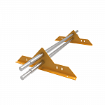 Снегозадержатель трубчатый 1000мм универсальный 25-1,0-1,0-2 холоднокатанная сталь с порошковым покрытием RAL 1018