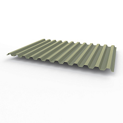 Профнастил С21 0,35х1051мм (RAL 7033) оцинкованный, с полимерным покрытием (полиэстер)