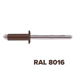 Заклепка 3.2x10 (RAL 8016) A2/A2 вытяжная