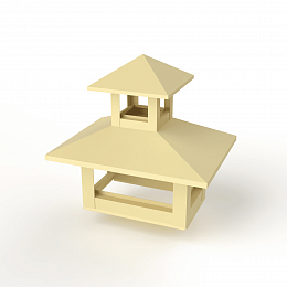 Дымник на трубу двойной оцинкованный с полимерным покрытием до 2400мм RAL 1014