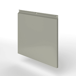 Фасадная металлокассета закрытого типа оцинкованная с порошковым покрытием 0,7x380х370 мм RAL 7030 Каменно-серый