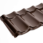 Металлочерепица Монтеррей классик оцинкованная с полимерным покрытием 0.4x1180мм  RAL 8017