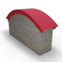 Парапет радиусный 1 мм (RAL 3018) полиэстер